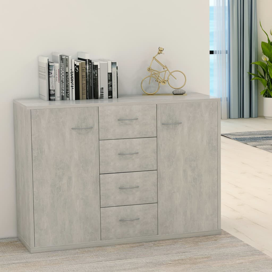 vidaXL Senkki betoninharmaa 88x30x65 cm lastulevy