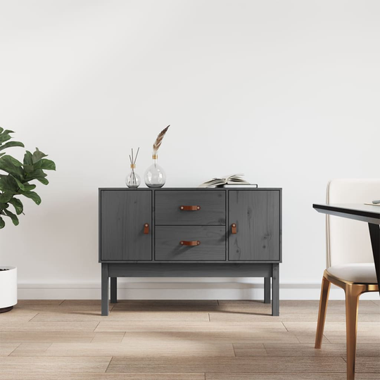 vidaXL Senkki harmaa 110x40x78 cm täysi mänty