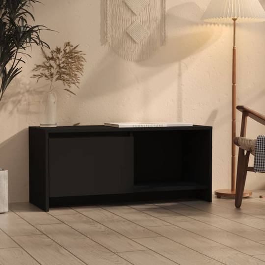 vidaXL TV-taso musta 90x35x40 cm lastulevy