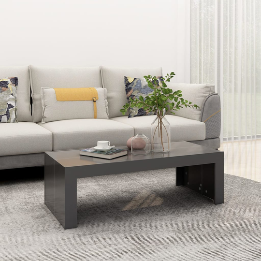 vidaXL Sohvapöytä harmaa 110x50x35 cm lastulevy