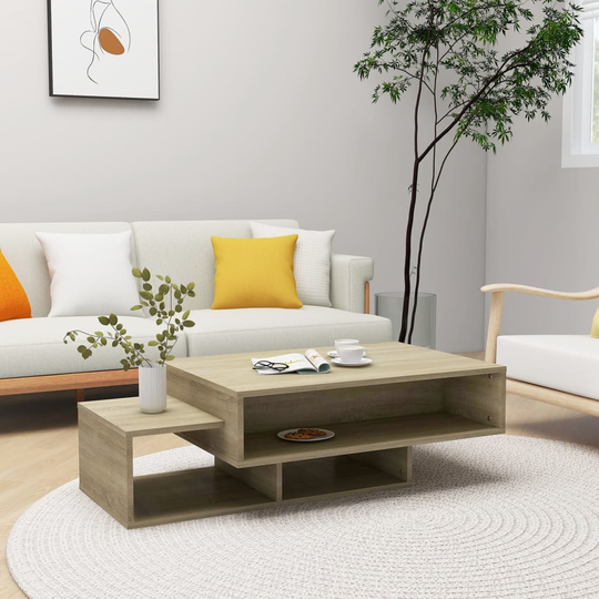 vidaXL Sohvapöytä Sonoma-tammi 105x55x32 cm lastulevy