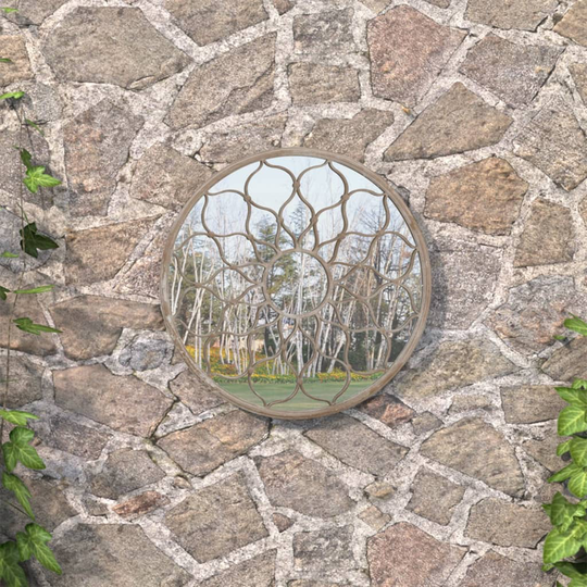vidaXL Puutarhapeili hiekka 40x3 cm rauta pyöreä ulkokäyttöön
