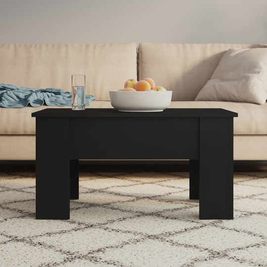 vidaXL Sohvapöytä musta 79x49x41 cm tekninen puu