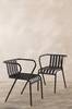NERJA tuolit, 2/pakk. Black mdf/ metal