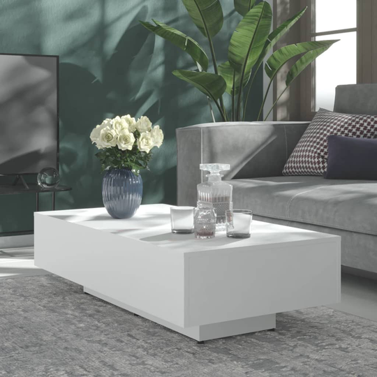 vidaXL Sohvapöytä valkoinen 115x60x31 cm lastulevy