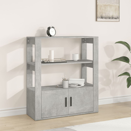 vidaXL Senkki betoninharmaa 80x30x90 cm tekninen puu