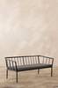 MENTON ulkosohva, 2:n istuttava Black mdf/ metal