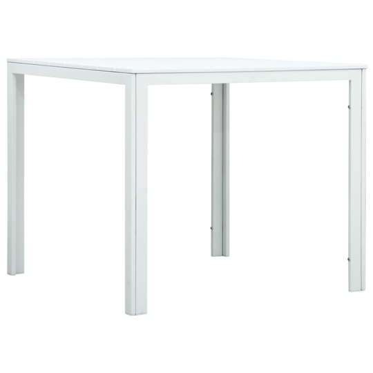 vidaXL Sohvapöytä valkoinen 78x78x74 cm HDPE puutyyli