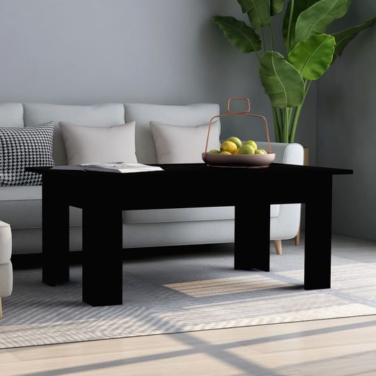 vidaXL Sohvapöytä musta 100x60x42 cm lastulevy
