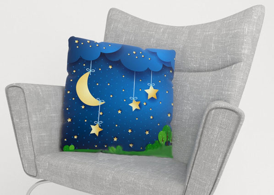 Koristetyynyliina MOON AND STARS 40x40 cm