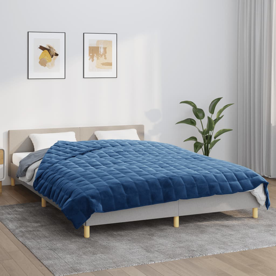 vidaXL Painopeitto sininen 200x225 cm 9 kg kangas