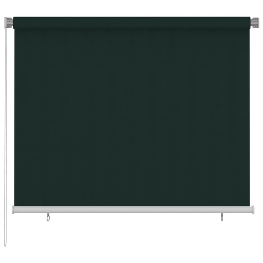vidaXL Rullaverho ulkotiloihin 180x140 cm tummanvihreä HDPE