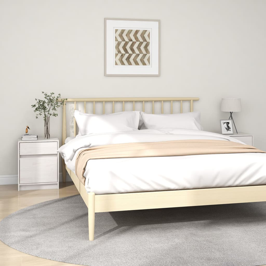 vidaXL Yöpöydät 2 kpl valkoinen 40x31x50 cm täysi mänty