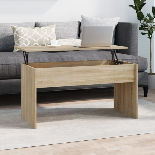 vidaXL Sohvapöytä Sonoma-tammi 102x50,5x52,5 cm tekninen puu