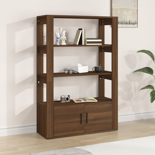vidaXL Senkki ruskea tammi 80x30x119,5 cm tekninen puu