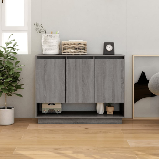 vidaXL Senkki harmaa Sonoma-tammi 97x31x75 cm lastulevy