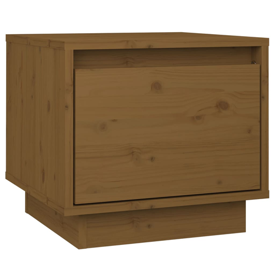 vidaXL Yöpöytä hunajanruskea 35x34x32 cm täysi mänty