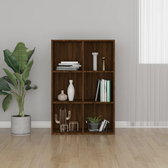 vidaXL Kirjahylly / Senkki ruskea tammi 66x30x98 cm tekninen puu
