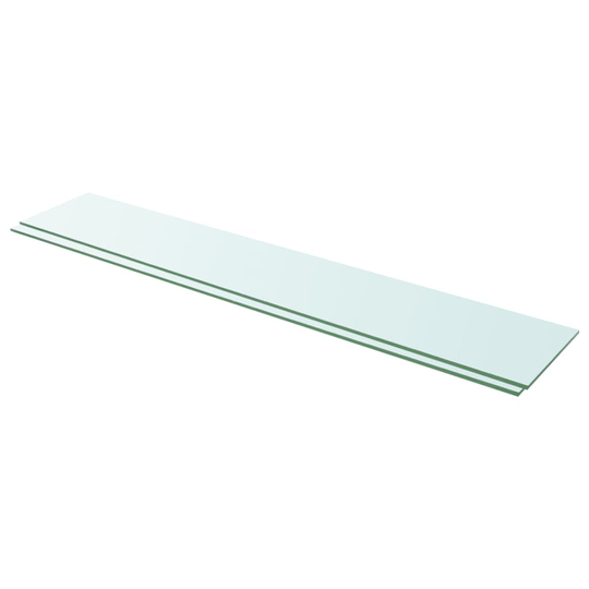vidaXL Hyllyt 2 kpl kirkas lasi 110x20 cm