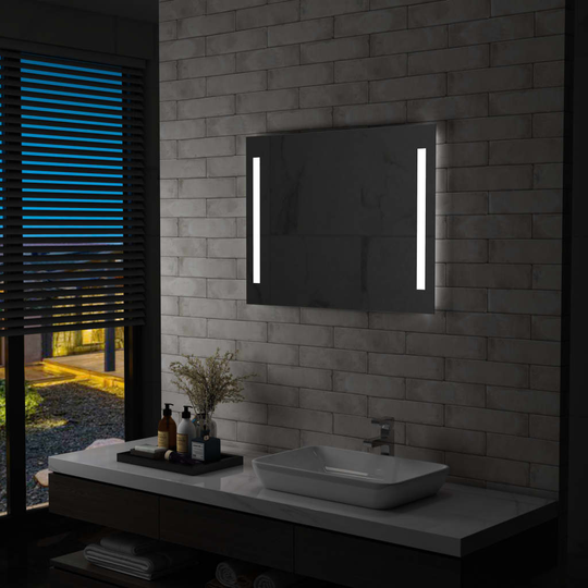 vidaXL Kylpyhuoneen LED-seinäpeili 80x60 cm