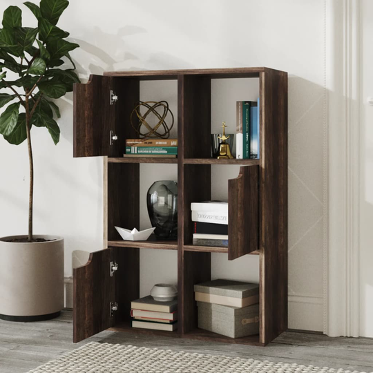 vidaXL Kirjahylly savutammi 60x27,5x88 cm lastulevy