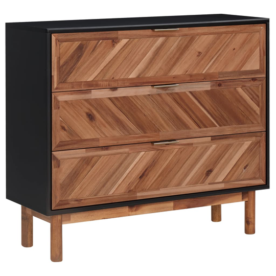 vidaXL Senkki 90x33,5x80 cm täysi akaasiapuu ja MDF