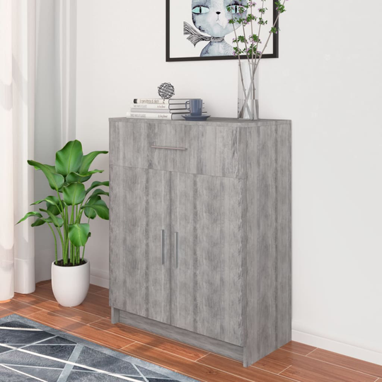 vidaXL Sivupöytä lastulevy 71x35x88 cm betoni