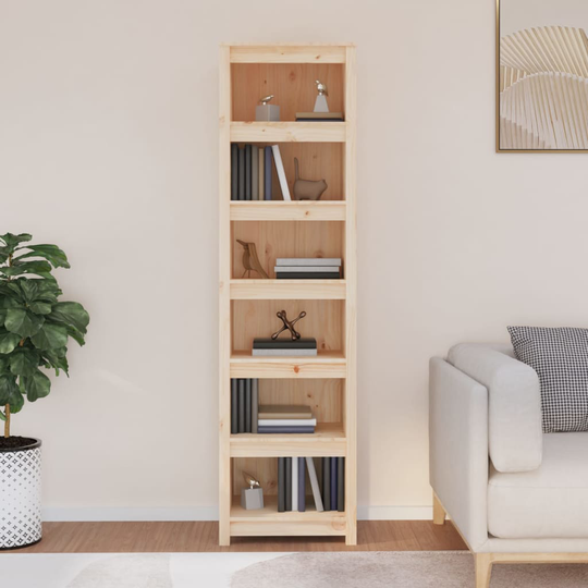vidaXL Kirjahylly 50x35x183 cm täysi mänty